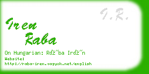 iren raba business card